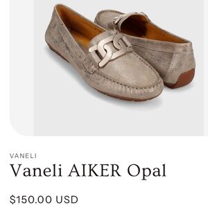 Vaneli Metallic Opal Loafers perfect combination of silver & gold.